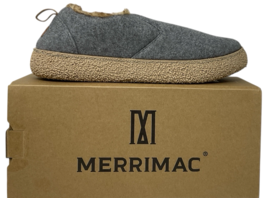 Women's Faux Felt Non-Slip Memory Foam Indoor House Shoes Ash Gray Sz. 9 - 10 image 2