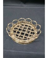 Large Antique Brass Flower Frog Wire Collapsible Rare Old Victorian Floral - £44.00 GBP