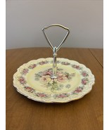 Vintage Arnart Victorian Flower 7” Tidbit Plate Candy Dish - $27.08 CAD