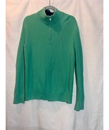 Tommy Hilfiger Mens SZ L 1/4 Zip Mock Neck Sweater Pullover Knit  Green ... - $471.03 MXN