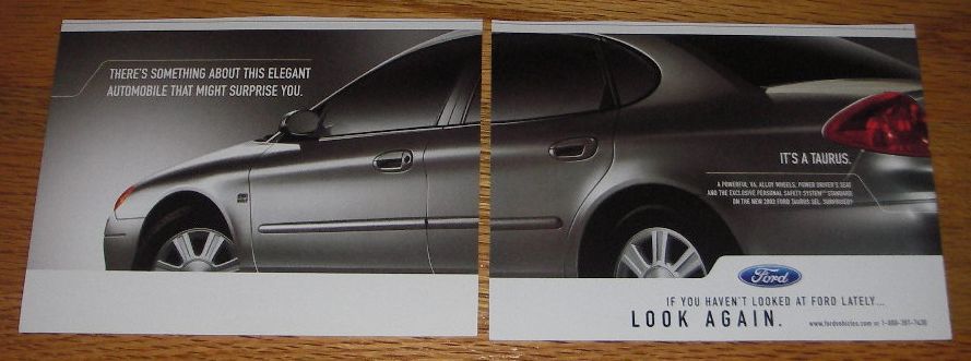 2003 Ford Taurus Ad - There's something about this elegant automobile  - $18.49