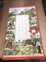 German Swiss Made Hanging Cloth Wall 1997 Calendar - $22.22