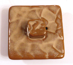 Pier 1 Canyon Teapot LID ONLY Replacement Piece Brown Textured Stoneware  - $9.85