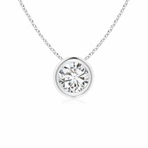 Diamond Solitaire Pendant Necklace in 14K White Gold ... - £901.43 GBP