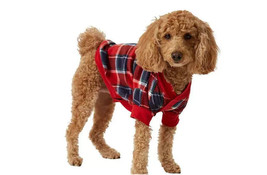 Eddie Bauer Size Large Red Plaid Fleece Dog Doggie Pajama NWT - £12.08 GBP