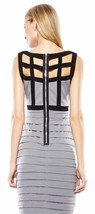 JAX Gray Black Bodycon Bandage Caged Back Party Dress Sleeveless Sz 4 NWTs - £51.91 GBP