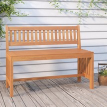 Garden Bench 110 cm Solid Wood Eucalyptus - £74.32 GBP