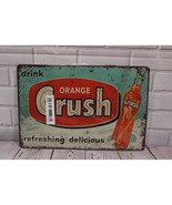 Vintage Look Orange Crush Tin Sign - $17.72 CAD