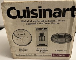 Cuisinart Pro Pack Compact Cover &amp; Slicing Disk DLC-Propk8 Includes How To Video - £17.40 GBP