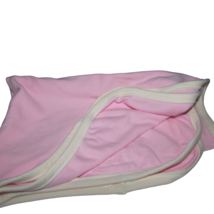 Baby Gund naturally girls pink cream yellow trim receiving blanket organic knit - £7.90 GBP