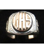 Vintage 10k Yellow Gold High School Class CHS Ring Sz 3 Ladies 13mm 6.3g... - $410.29 CAD