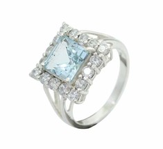 India 925 Solid Sterling Silver Delicate Genuine Blue Ring, Blue Topaz B... - $24.74