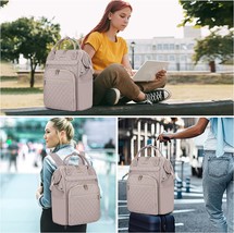 Dusty Pink - 17 Inch Laptop Backpack for Women Men Work Laptop Bag Large Capacit - £47.45 GBP