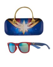 Captain Marvel Girls Sunglasses With Case Gift Set Fashion Pool Beach Summer - £13.33 GBP