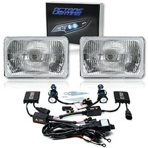 Octane Lighting 4X6 6000K HID Semi Sealed Beam Stock Glass H4 Headlight ... - £94.58 GBP