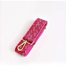 Mimi Wholesale women&#39;s rhinestone crossbody bag strap in Barbie Pink - s... - $43.56