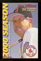 Boston Red Sox 2000 Pocket Schedule Jimy Williams Budweiser - £0.99 GBP