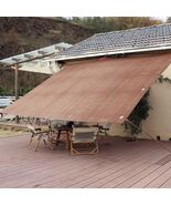 Demoul Shade Sail Rectangle Canopy 185GSM UV Block Wheat 9.84&#39;x9.84&#39; - $27.78 CAD