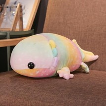 Rainbow Dinosaur Fish Plush Toys Colorful Giant Salamander Stuffed Doll Soft Ani - £13.49 GBP