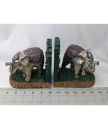 Elephant  Bamboo Bookend Set of 2 Vintage 1998 CBK LTD LLC - £19.26 GBP