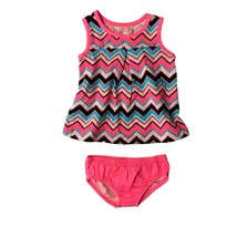 Okie Dokie 2 Piece Set Outfit Girls Infant baby Size 3 months Pink Blue ... - £7.72 GBP