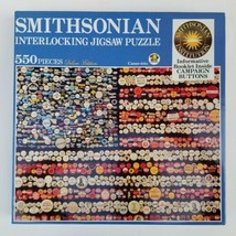 Smithsonian 1989 Jigsaw Puzzle CAMPAIGN BUTTONS 550 Pieces American Flag 18 x 24 - £35.23 GBP