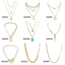 Jewelry Fashion Vintage Multi-layer Pearls Pendant Choker Neck Chain Necklaces f - £9.50 GBP+