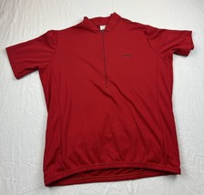 Vintage Performance Technical Cycling Shirt Mens L Red Half Zip Coolmax Official - £14.71 GBP