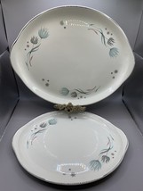 2- Platters Crooksville Enchanted. 13&quot;x10&quot;, 11&quot;x9&quot;. Vintage MCM Style Di... - £18.09 GBP