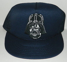 Star Wars Darth Vader Head &amp; Mask Embroidered Patch on a Black Baseball Cap Hat - £11.59 GBP