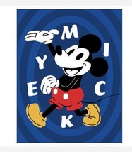 Mickey Mouse One And Blue Disney Plush Blanket Softy And Warm Twin (60”x80”) - £34.59 GBP