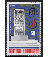 ZAYIX British Honduras 213 MNH 50c Mayan Motif Human Rights Flame 031023S95 - £1.18 GBP