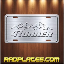 4 RUNNER Inspired art simulated brushed aluminum vanity license plate tag - $17.79