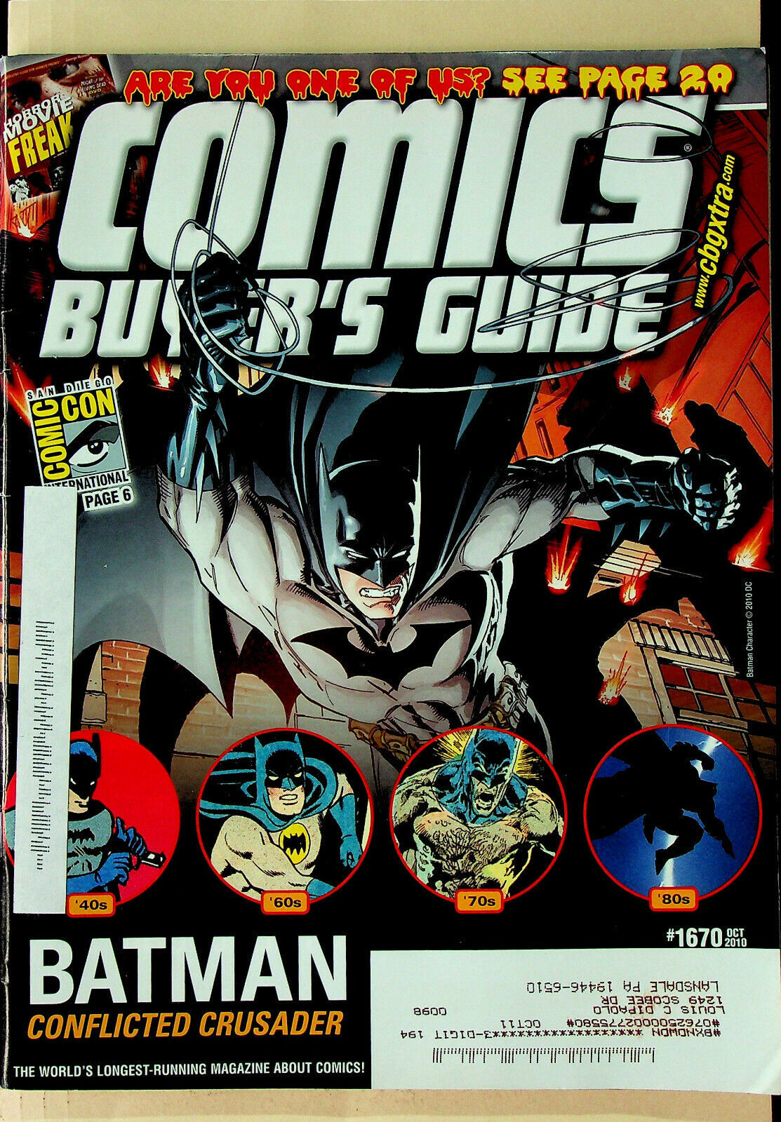 Primary image for Comic Buyer's Guide #1670 Oct 2010 - Krause Publications