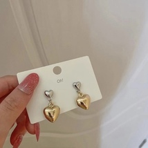 Love Heart Dangle Drop Earrings for Women - £7.85 GBP