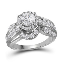 14kt White Gold Round Diamond Solitaire Bridal Wedding Engagement Ring 2.00 Ctw - £4,235.78 GBP