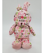 12&quot; Baby Ganz Pitter Pattern Bunny Rabbit Pink White  ABC Plush Lovey To... - $9.99