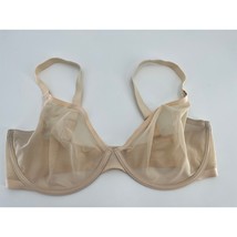 Cuup The Plunge Mesh Bra Sz 38H Blush Underwire Sheer Sexy Basic - $19.60