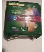 Depend Night Defense Women&#39;s Incontinence Overnight Pants - L, Pack of 14 - $364.34 MXN
