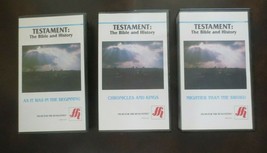 TESTAMENT: THE BIBLE AN HISTORY  3 DIFFERENT VHS - £5.08 GBP