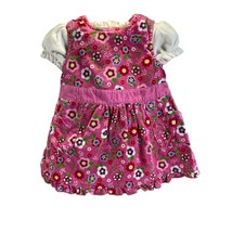 The Children's Place Floral Lightweight Corduroy 3 piece Dress 0-3 Mos. Pink Set - $12.86