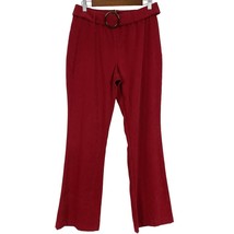 M Collection Trouser Pants Womens 11/12 Belted Retro Wide Minimalist Nau... - £17.39 GBP