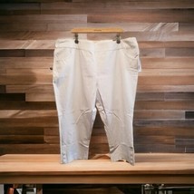 NEW Soft Surroundings Superla 3X Stretch Pull On Straight Leg Crop White... - $29.69