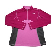 The North Face Sweater Girls L Pink Colorblock Chest Zip Fleece Pullover - $24.63