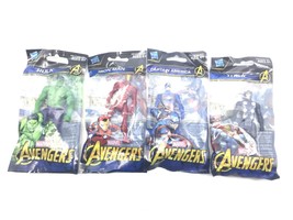 Marvel Avengers Captain America Hulk Iron Man &amp; Thor 3.75” Action Figure... - £29.45 GBP