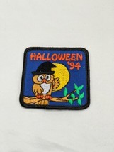 1994 Halloween Owl Witch Iron On Embroidered Patch 2.5&quot; - $42.76