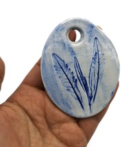 Large Statement Necklace Pendant For Jewelry Making. Blue Lavender Clay Charms - £21.64 GBP