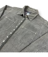 Vintage Y2K Corduroy Striped Snap Shirt Jacket Industrial Skater Top Wom... - £27.24 GBP