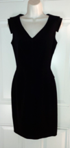 bebe Stunning! Black V-Neck Sleeveless Sexy Fit Lined Shift A-Line Dress... - £12.85 GBP
