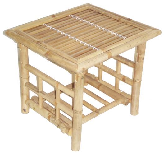 Bamboo Tiki End Table Patio Deck or Indoor  - $94.00